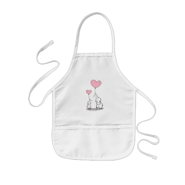Tablier Enfant L'amour des éléphants (Devant)