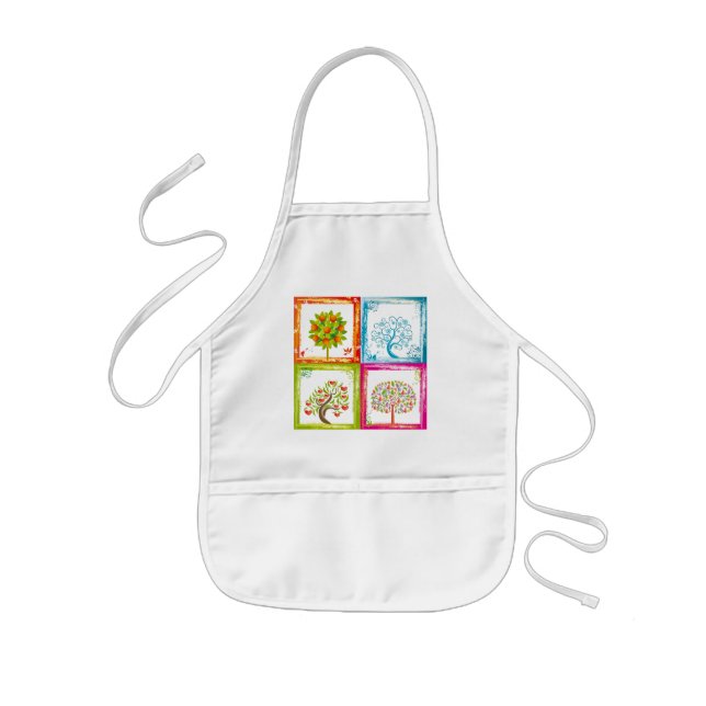 Tablier Enfant L'arbre couvre de tuiles 2x2 (Devant)