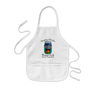 Tablier Enfant Le camping est notre jam tente et montagnes dans u