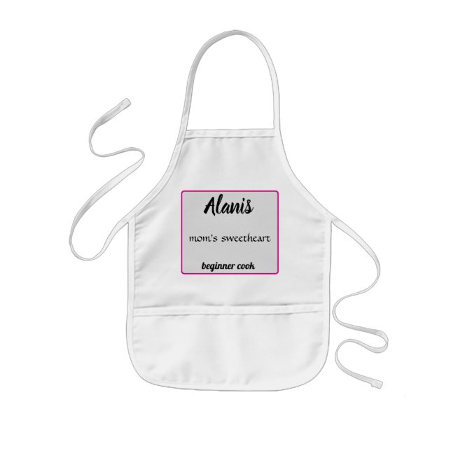 Tablier Enfant Le cuisinier débutant chéri d'Alanis maman (Devant)