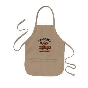 Tablier Enfant L'équipe de grill de grand-père Chemise de réuni