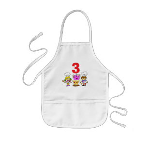 Tablier Enfant Les enfants Petit Chef 3e anniversaire Faire une f
