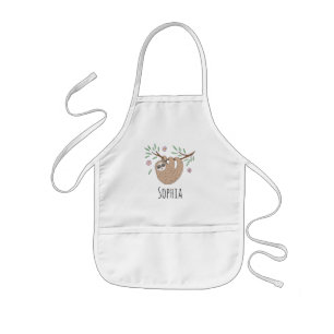 Tablier Enfant Les filles adorent coucher la paresseuse Animal et