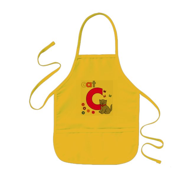 Tablier Enfant Lettre Cat C Apron (Devant)