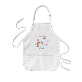 Tablier Enfant Licorne d'arc-en-ciel