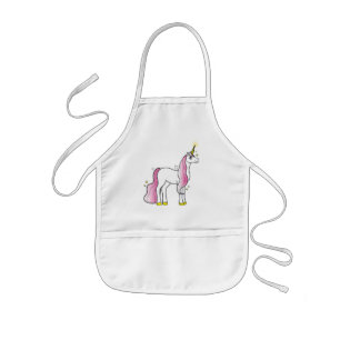 Tablier Enfant Licorne magique avec la crinière et la queue rose