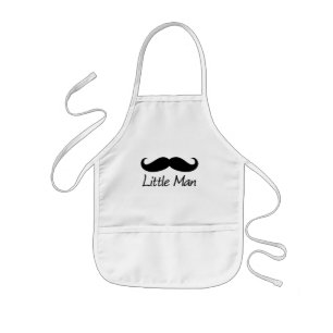 Tablier Enfant Little Man Mustache Chevron mignons Garçons