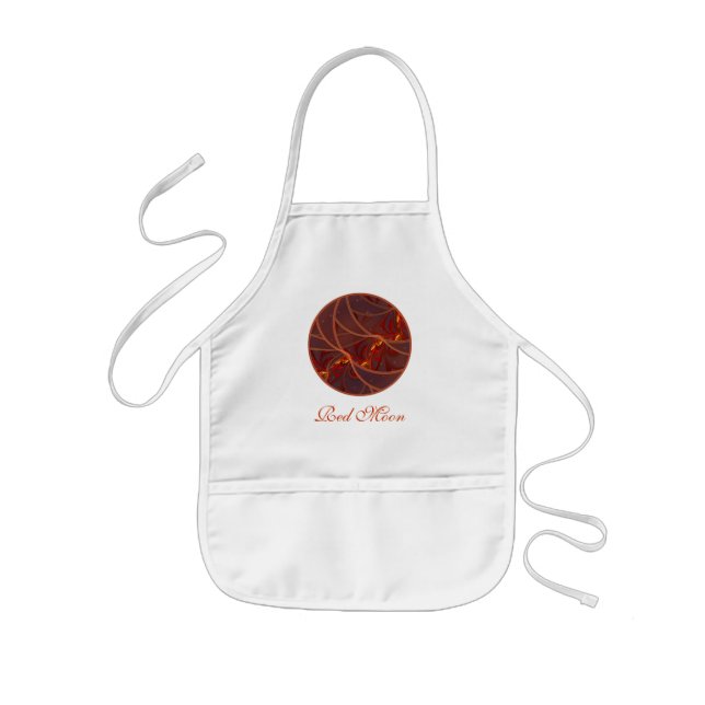 Tablier Enfant Lune rouge vif (Devant)
