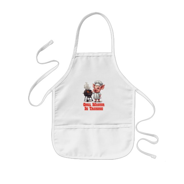 Tablier Enfant Maître de Grill en Formation  (Devant)