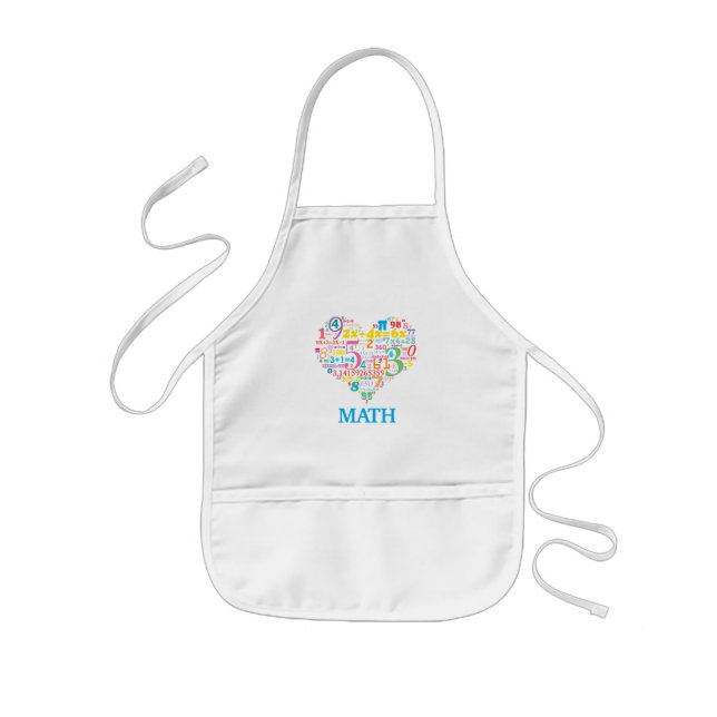 Tablier Enfant Math du cœur (Devant)