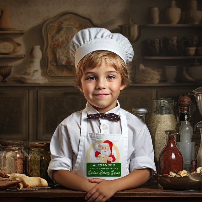 Tablier Enfant Membre fier Père Noël Cuisinière Baker Noël (Proud Member Santa's Baking Squad Baker Christmas Kids' Apron)