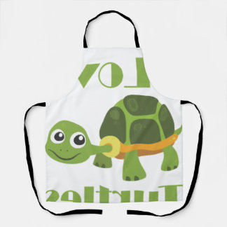 Tablier Enfant mignon aimant les tortues fan de reptiles