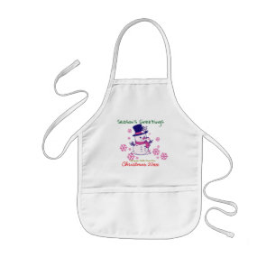 Tablier Enfant MIGNON Bleu et Rose sur Blanc AJOUTEZ le nom de l'