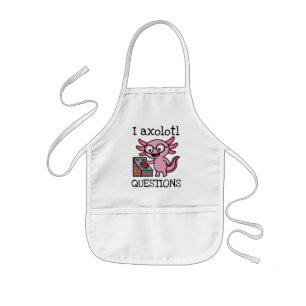 Tablier Enfant Mignon Je me pose des questions axolotl aztèque Oh