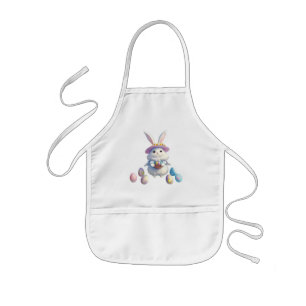 Tablier Enfant Mignonne lapin de Pâques 01