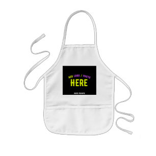 TABLIER ENFANT MODERNE ET MODERNE PERSONNALISABLE NOIR VÉRIFIÉ