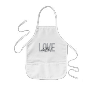 Tablier Enfant Moderne, simple, cool, design urbain Amour Detroit