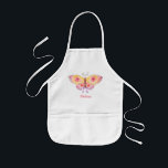 Tablier Enfant Monogramme de papillon mignon pour enfants personn<br><div class="desc">Monogramme de papillon mignon pour enfants personnalisés</div>