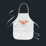 Tablier Enfant Monogramme de papillon mignon pour enfants personn<br><div class="desc">Monogramme de papillon mignon pour enfants personnalisés</div>
