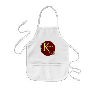 Tablier Enfant Monogramme K Nom personnalisé