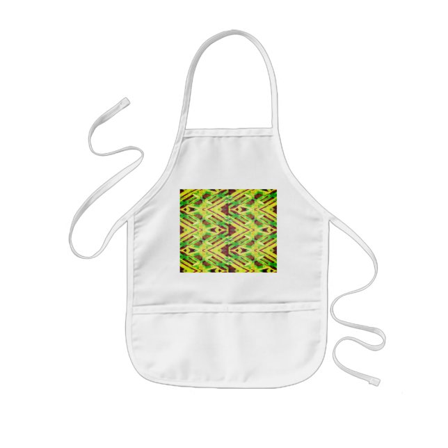 Tablier Enfant Motif vert et marron (Devant)