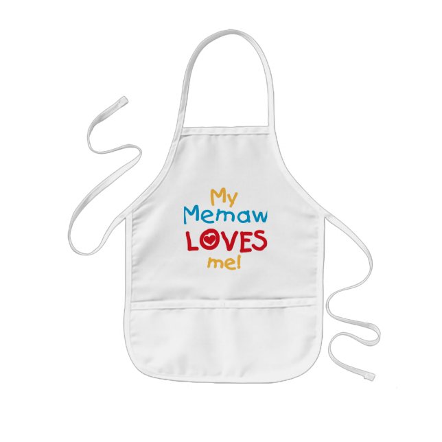 Tablier Enfant My Memaw Loves Me T-shirts et cadeaux (Devant)