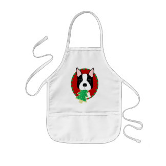 Tablier Enfant Noël de Boston Terrier