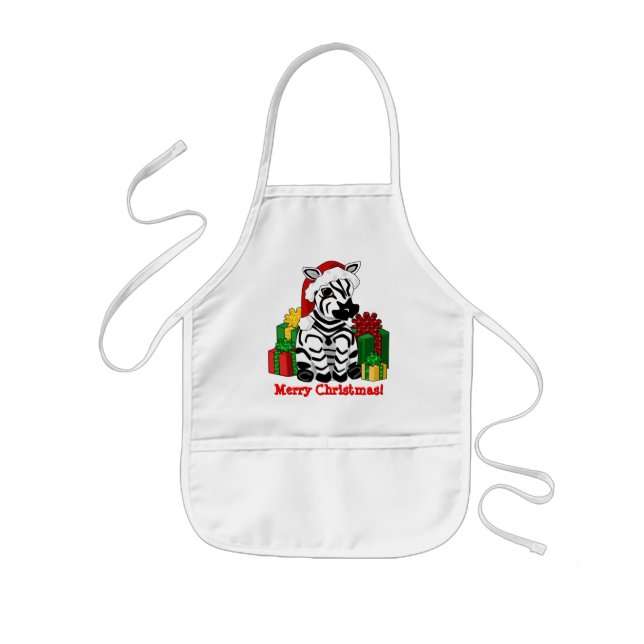 Tablier Enfant Noël Zebra Apron (Devant)