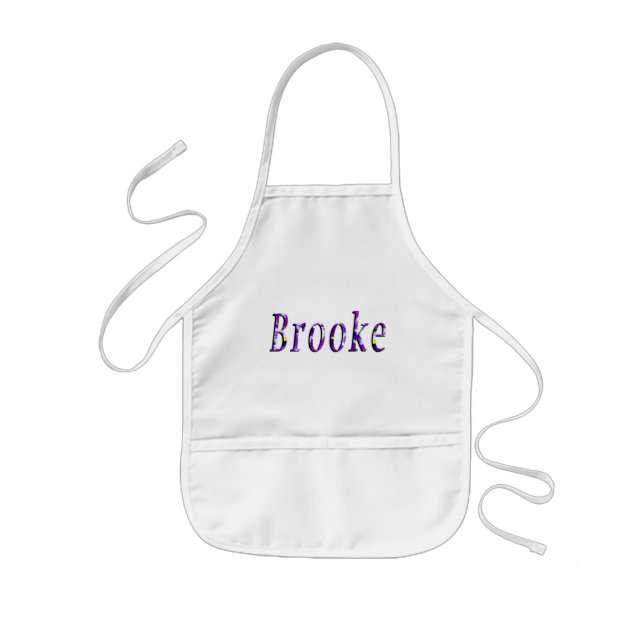 Tablier Enfant Nom Brooke Floral Violet (Devant)