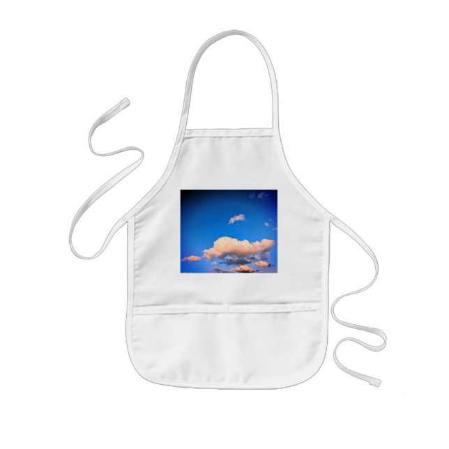Tablier Enfant Nuages crème foncé (Devant)