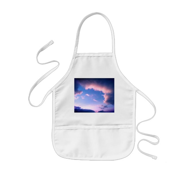Tablier Enfant Nuages roses (Devant)