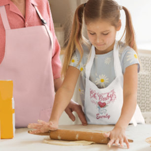 Tablier Enfant Oh Baby Personnalisé Fille Rose