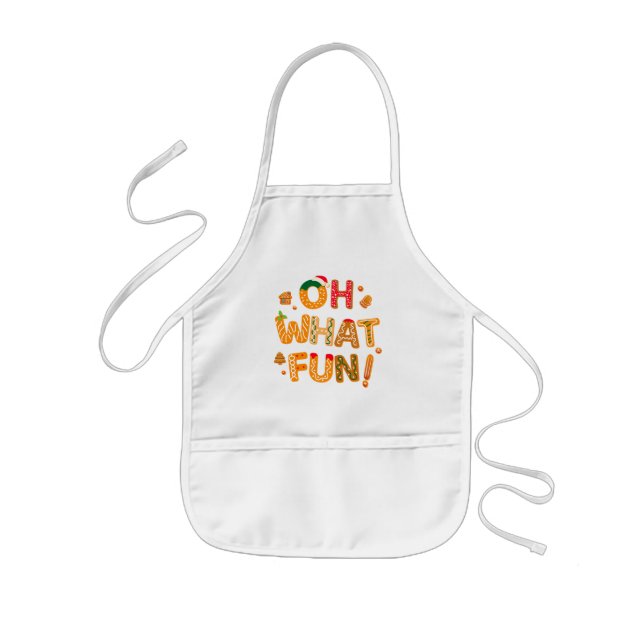 Tablier Enfant Oh What Fun Christmas Gingerbread Cookies (Devant)