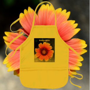 Tablier Enfant Orange de tournesol et Gaillardia jaune brillant