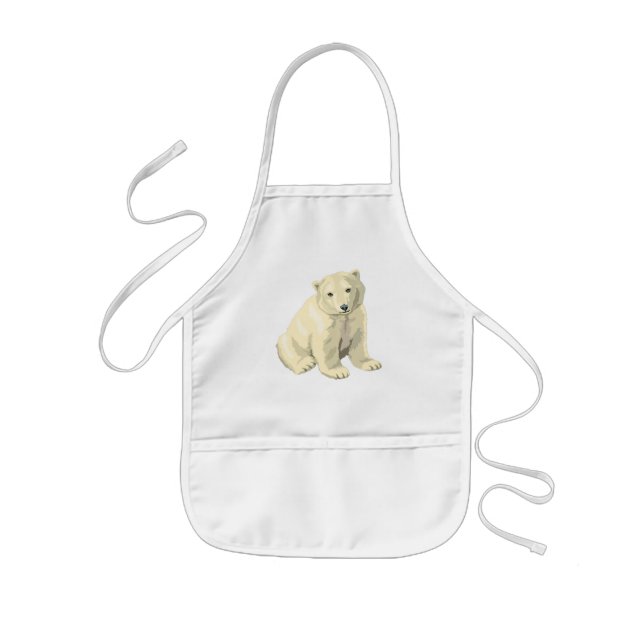 Tablier Enfant Ours blanc (Devant)