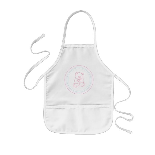 Tablier Enfant Ours de nounours Girly (Devant)