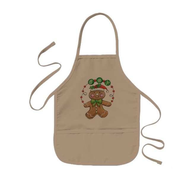 Tablier Enfant Pain d'épice mignonne pour les enfants Apron pour  (Devant)