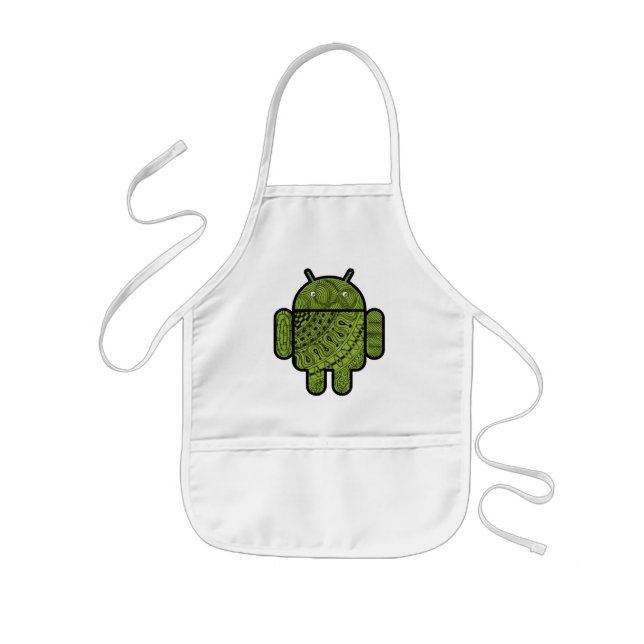 Tablier Enfant Pancho Doodle Character pour le robot Android™ (Devant)