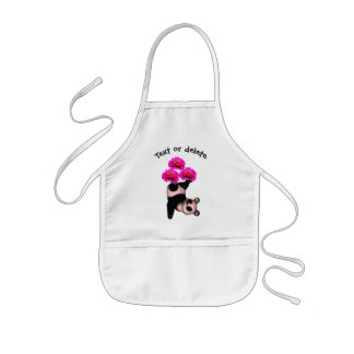 Tablier Enfant Panda Ours Jongeur Fleurs Personnalisées