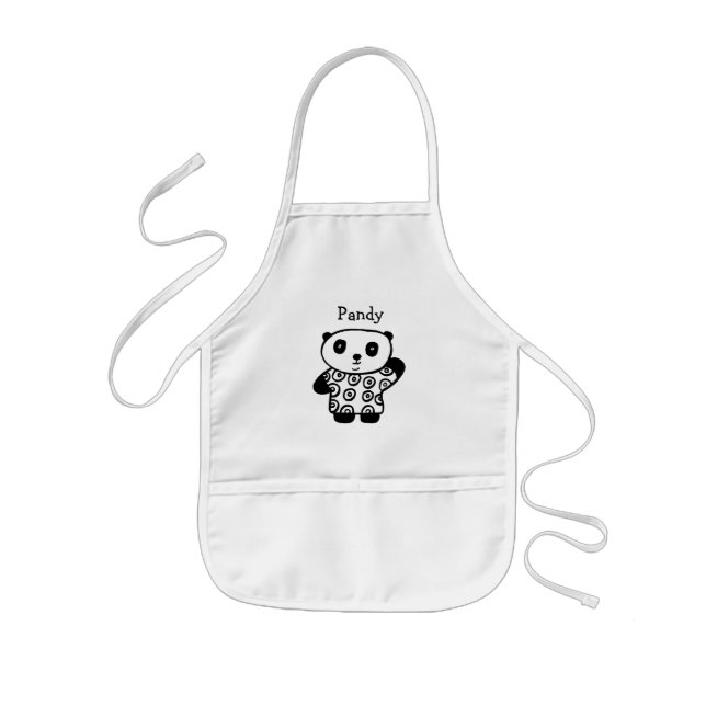 Tablier Enfant Pandy le Panda personnalisé (Devant)