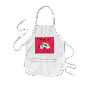 Tablier Enfant Parties scintillantes de rose de licorne
