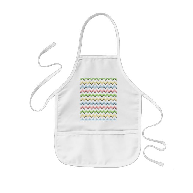 Tablier Enfant Pastel Chevron-Drop Shadow par Shirley Taylor (Devant)