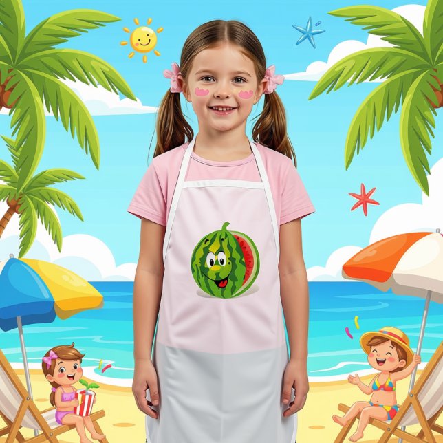 Tablier Enfant Pastèque mignonne et drôle (Créateur téléchargé)