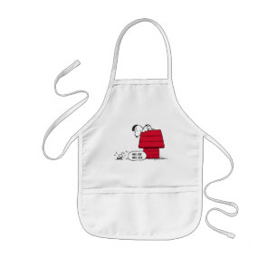 Tablier Enfant PEANUTS Motif rouge et noir