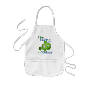 Tablier Enfant Pêche et biscuits (verts)