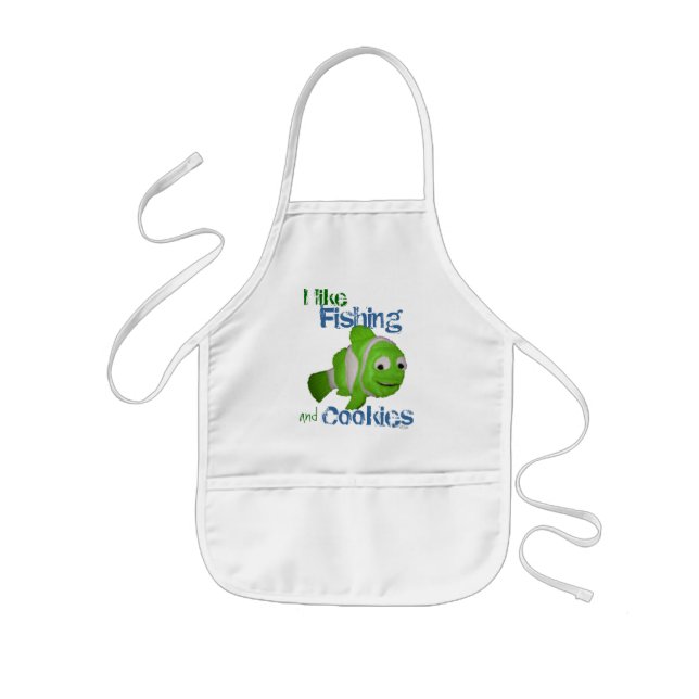 Tablier Enfant Pêche et biscuits (verts) (Devant)