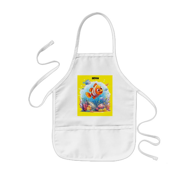 TABLIER ENFANT PÊCHES COLORÉES POUR (Devant)