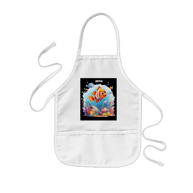 TABLIER ENFANT PÊCHES COLORÉES POUR (Devant)