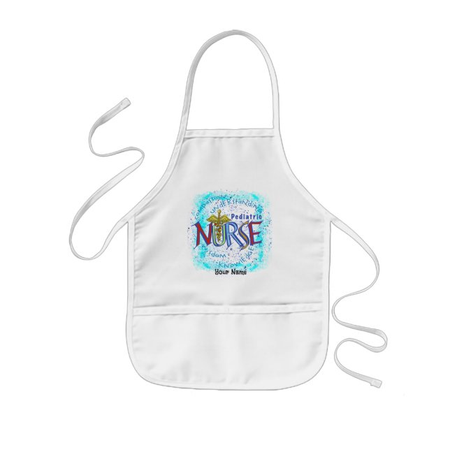 Tablier Enfant Pediatric Nurse Motto custom name apron (Devant)
