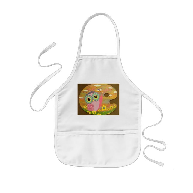 Tablier Enfant Peignez mon hibou d'amour (Devant)